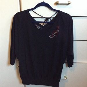 La Copain novelty top with rhinestones 😍